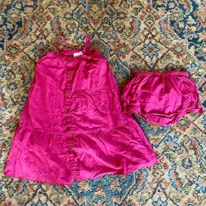 Yo Baby - 100% Cotton Pink Kids Dress & Bloomers - 18-24mo